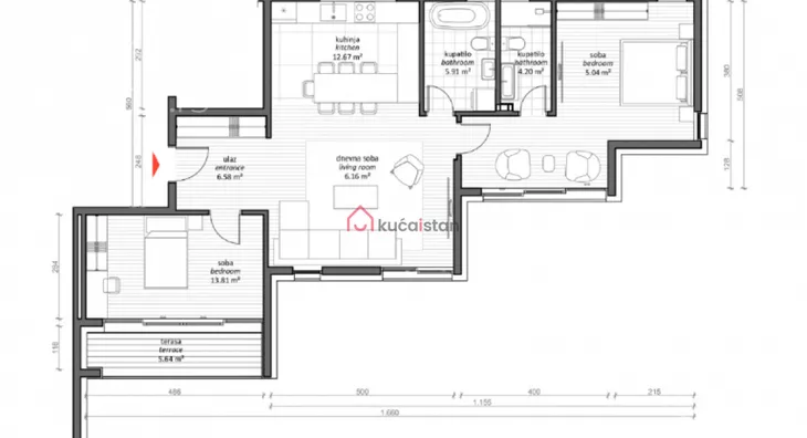 Trosoban stan | 4zida