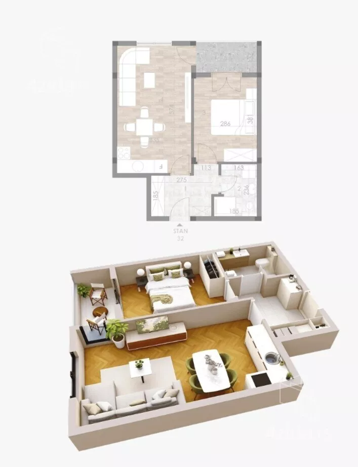 Jednosoban stan | 4zida