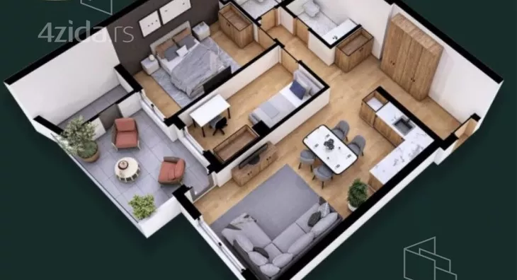 Trosoban stan | 4zida