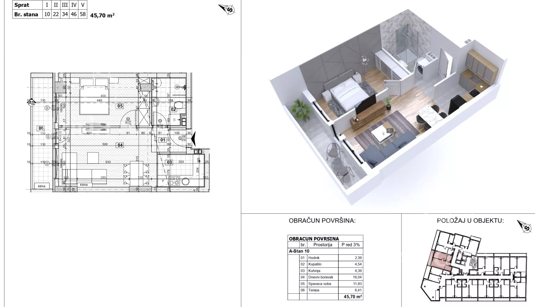 Jednoiposoban stan | 4zida