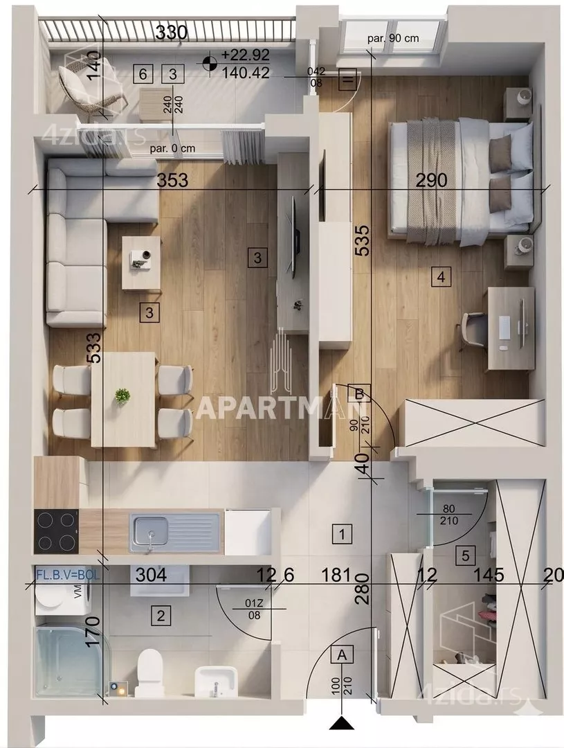 Dvosoban stan | 4zida