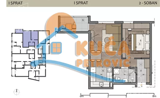 Jednoiposoban stan | 4zida