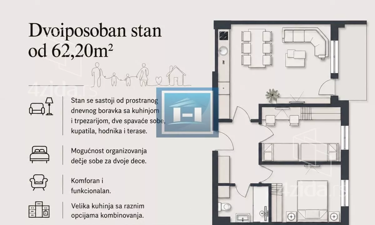 Dvoiposoban stan | 4zida