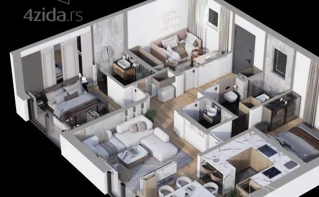 Četvoroiposoban stan | 4zida