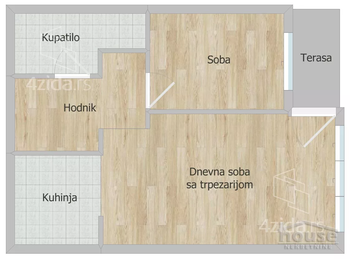 Jednoiposoban stan | 4zida