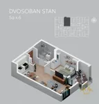 Dvosoban stan | 4zida