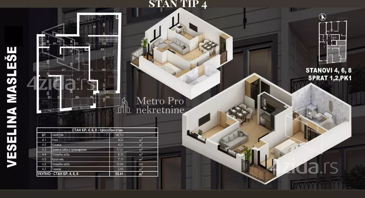 Dvoiposoban stan | 4zida