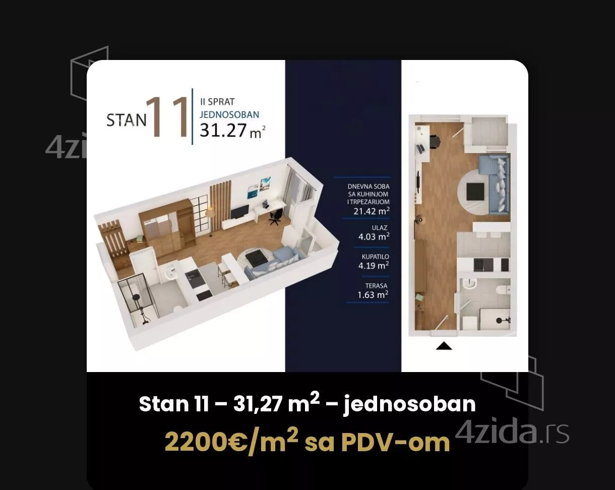 Dvoiposoban stan | 4zida