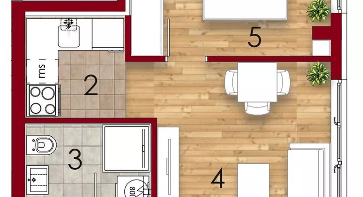 Jednoiposoban stan | 4zida