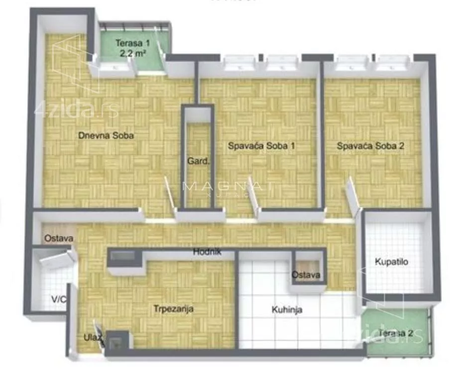 Trosoban stan | 4zida