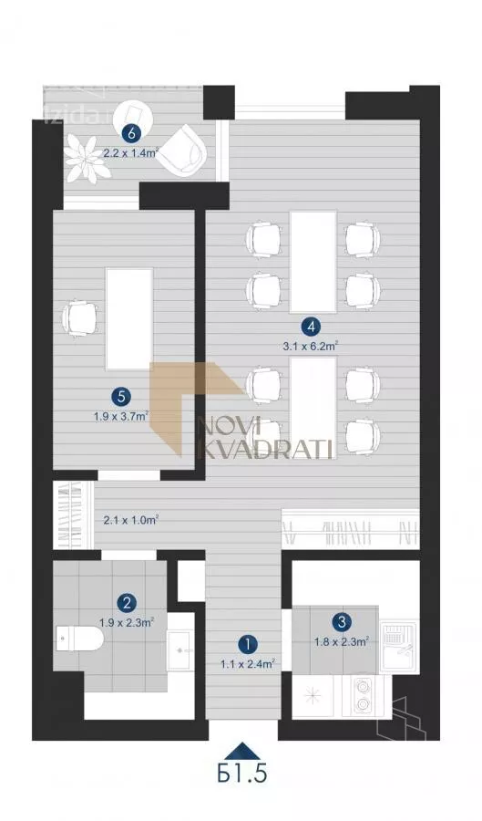 Dvosoban stan | 4zida