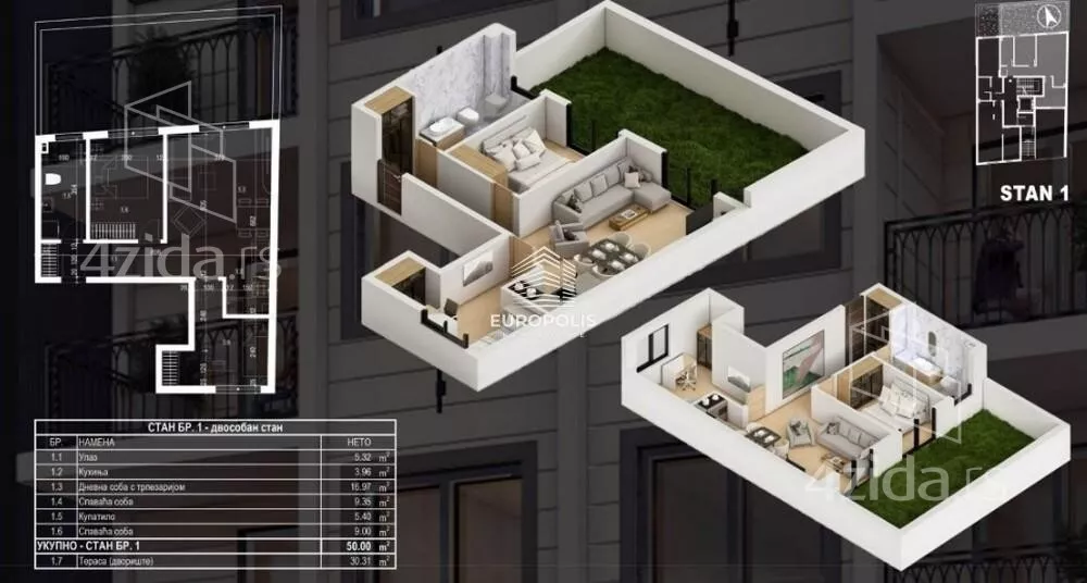 Trosoban stan | 4zida