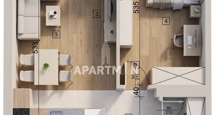 Dvosoban stan | 4zida