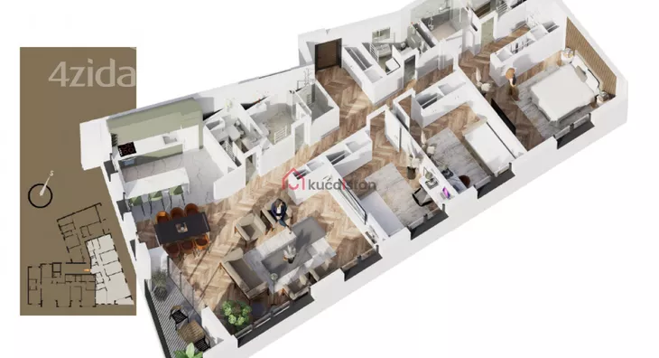 Petosoban stan | 4zida