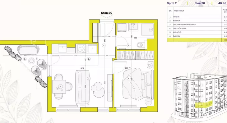 Jednoiposoban stan | 4zida