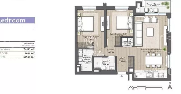 Trosoban stan | 4zida