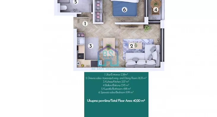 Jednoiposoban stan | 4zida