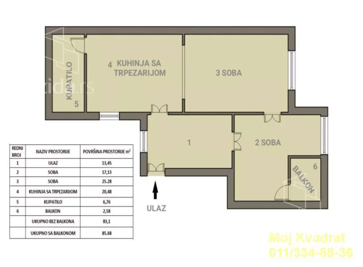 Trosoban stan | 4zida