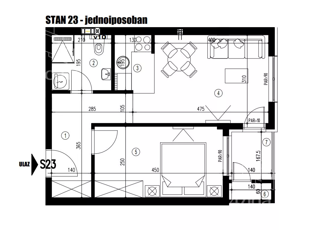 Jednoiposoban stan | 4zida