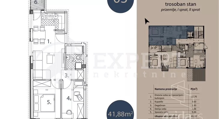 Trosoban stan | 4zida