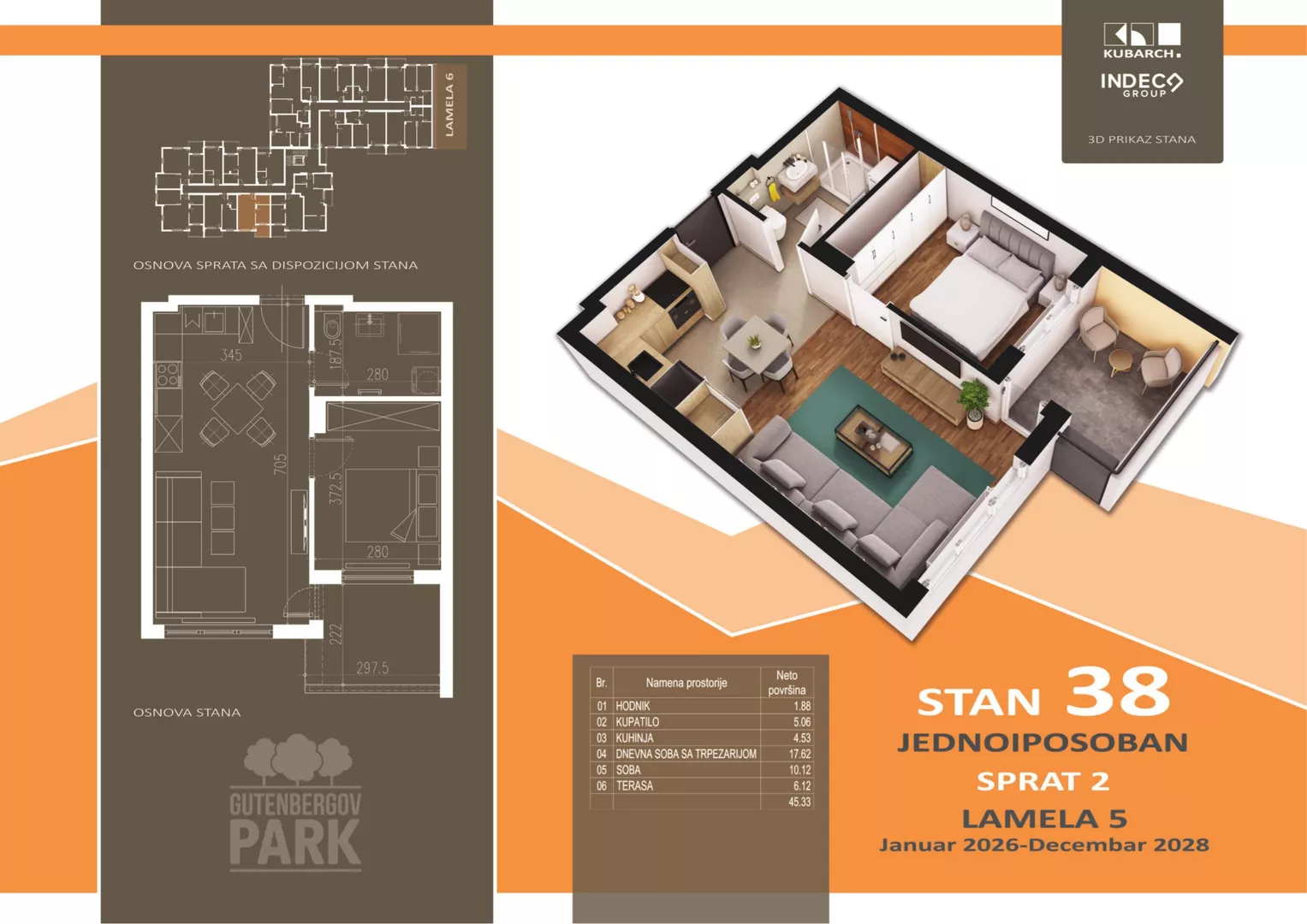 Jednoiposoban stan | 4zida