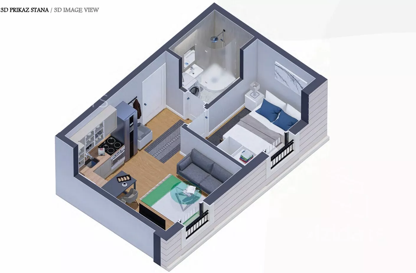 Jednosoban stan | 4zida