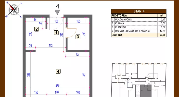 Jednosoban stan | 4zida