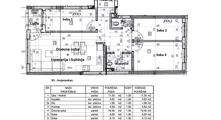Troiposoban stan | 4zida