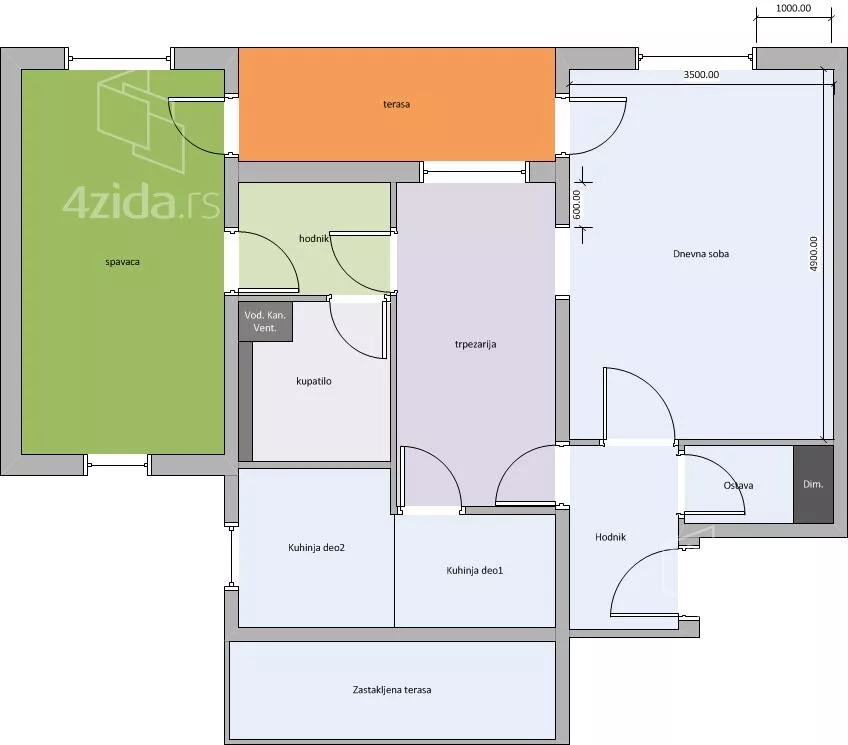 Dvosoban stan | 4zida