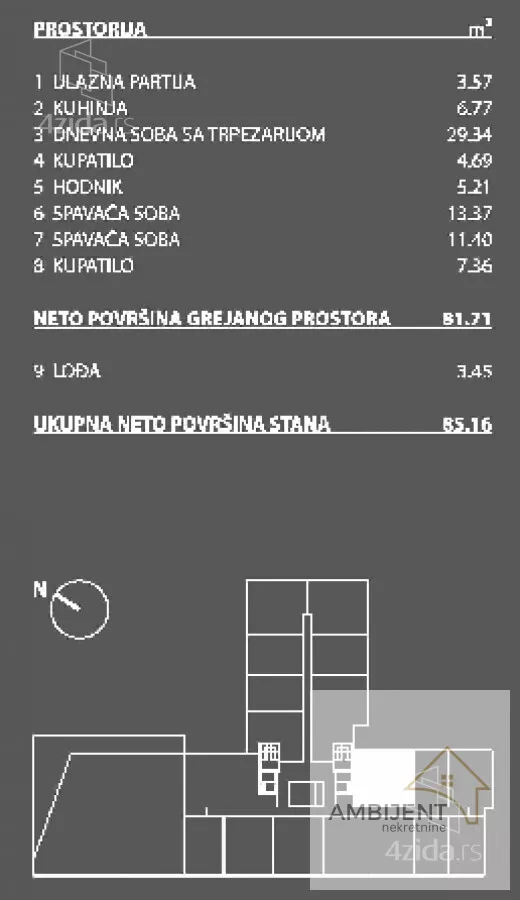 Trosoban stan | 4zida