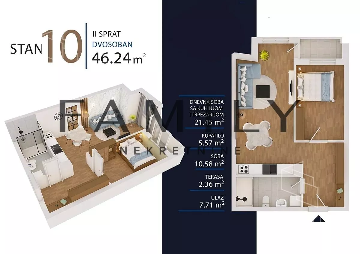 Dvosoban stan | 4zida