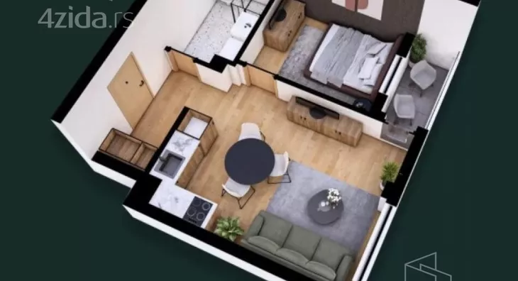 Jednoiposoban stan | 4zida