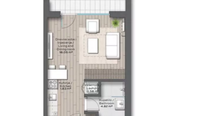 Jednosoban stan | 4zida