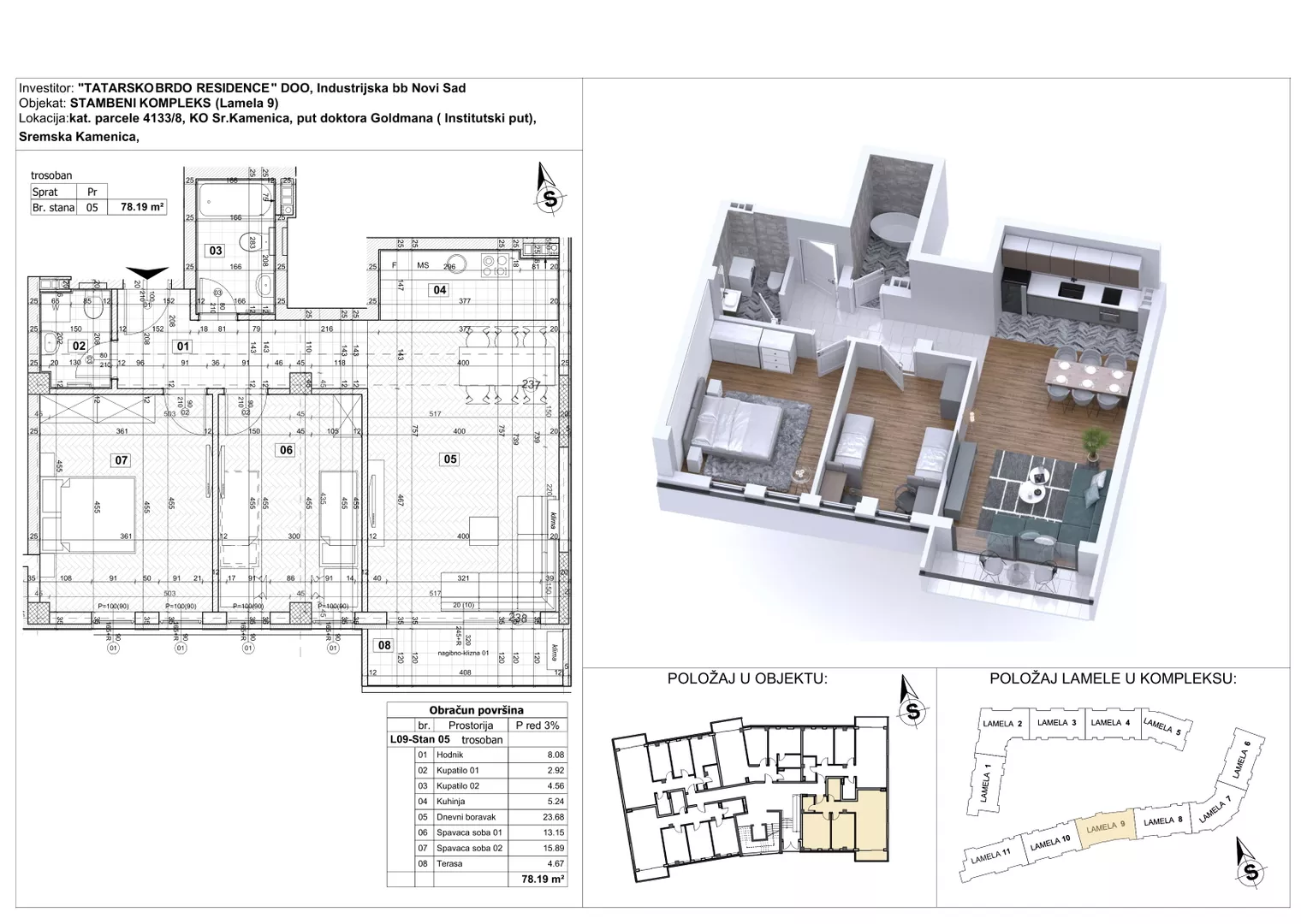 Trosoban stan | 4zida