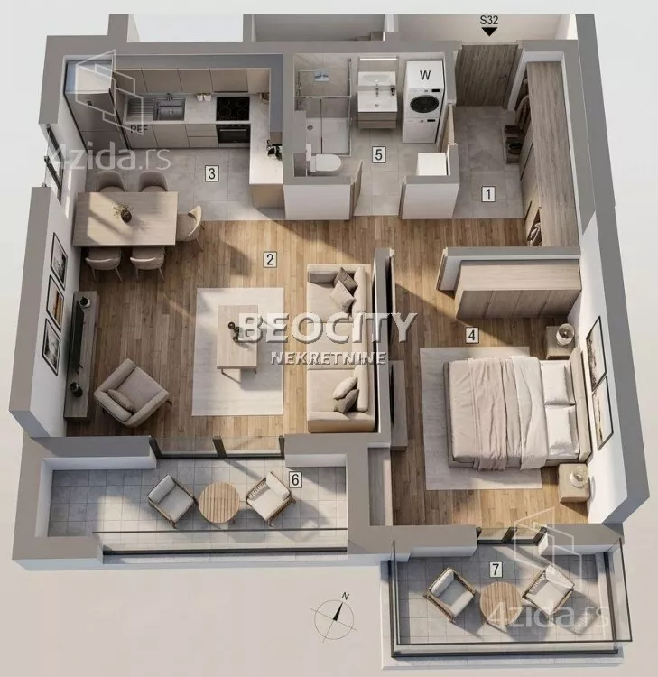 Jednoiposoban stan | 4zida