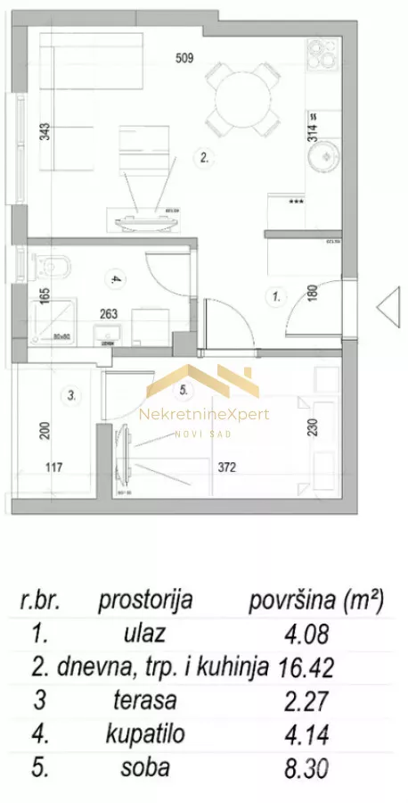 Jednoiposoban stan | 4zida
