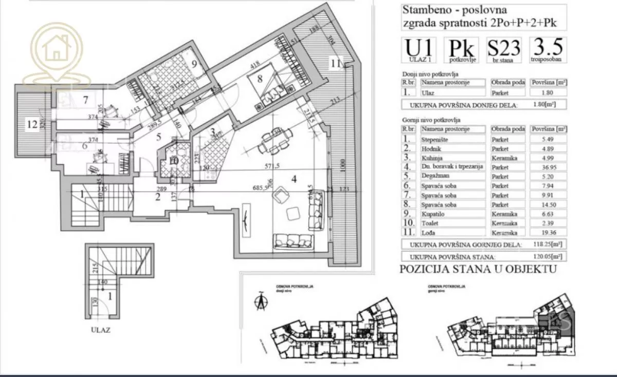 Troiposoban stan | 4zida