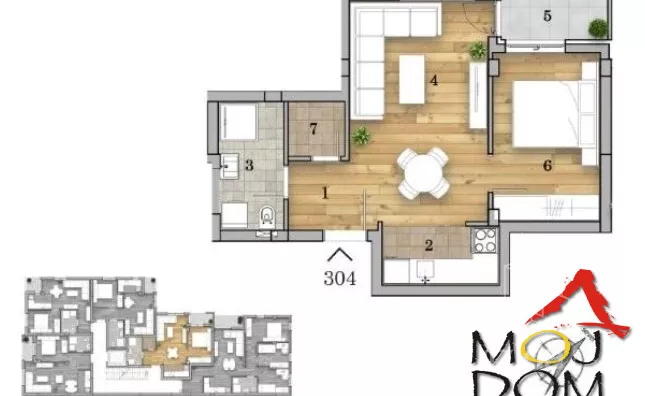 Jednoiposoban stan | 4zida