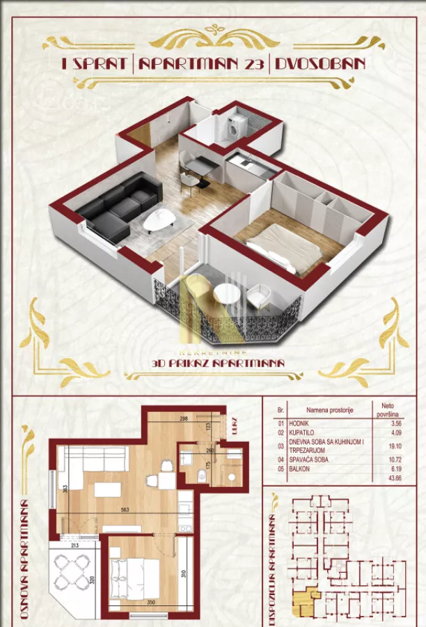 Dvosoban stan | 4zida