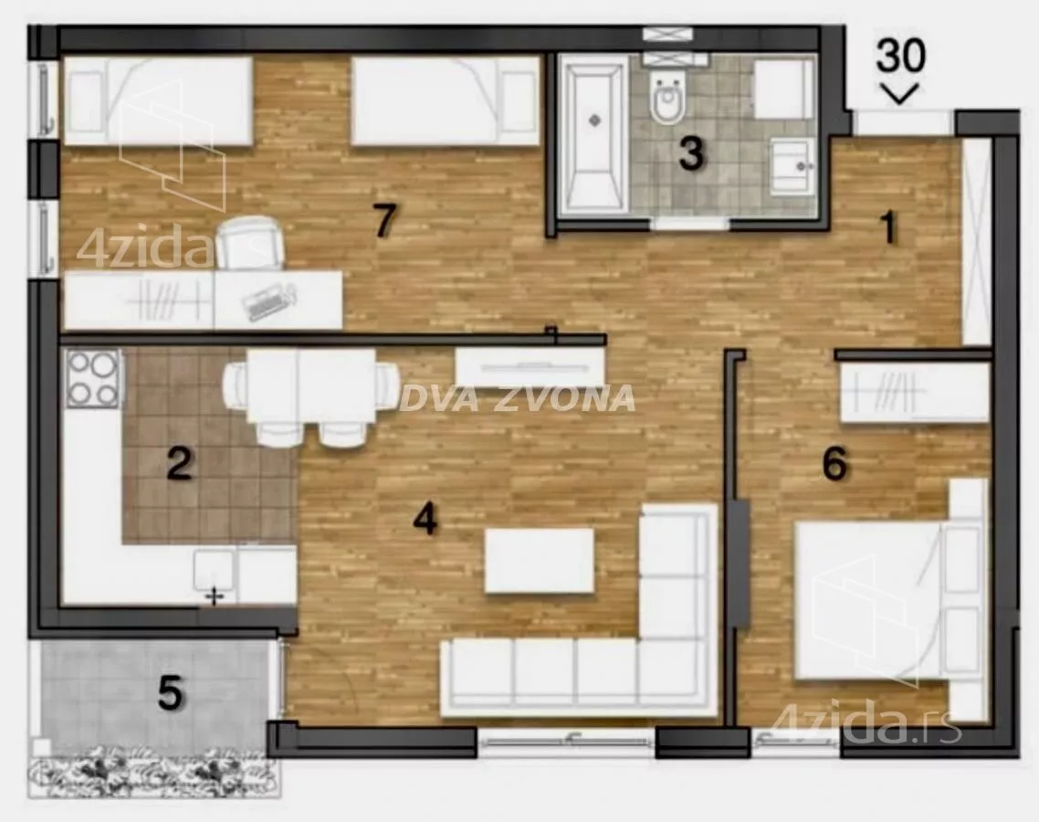 Trosoban stan | 4zida