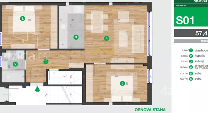 Trosoban stan | 4zida