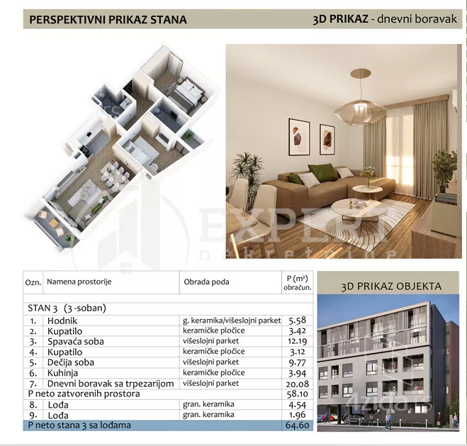 Trosoban stan | 4zida