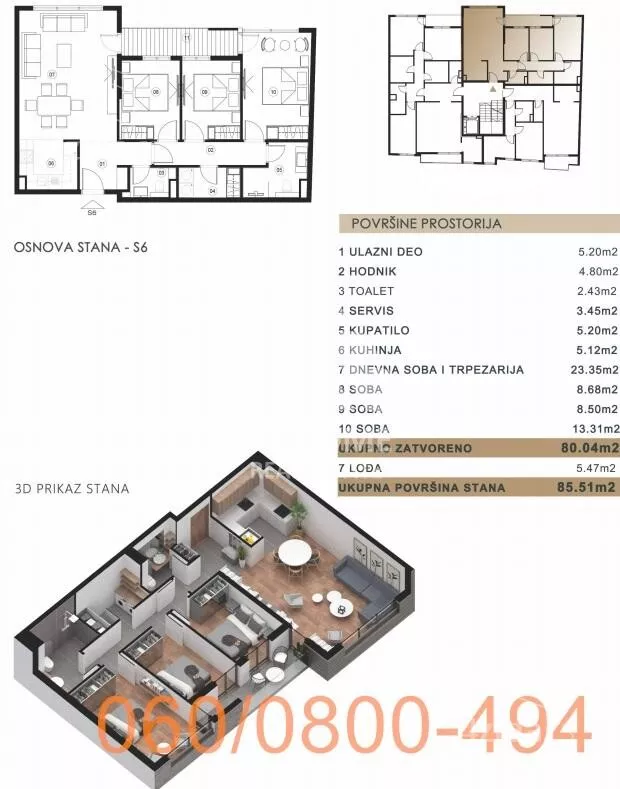 Troiposoban stan | 4zida