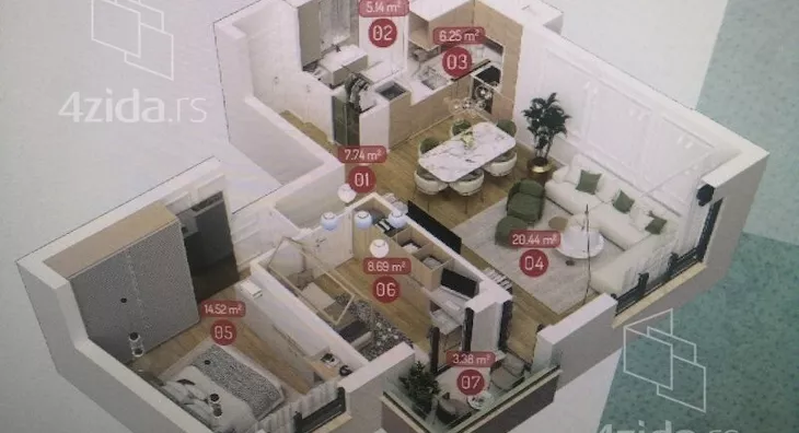 Trosoban stan | 4zida