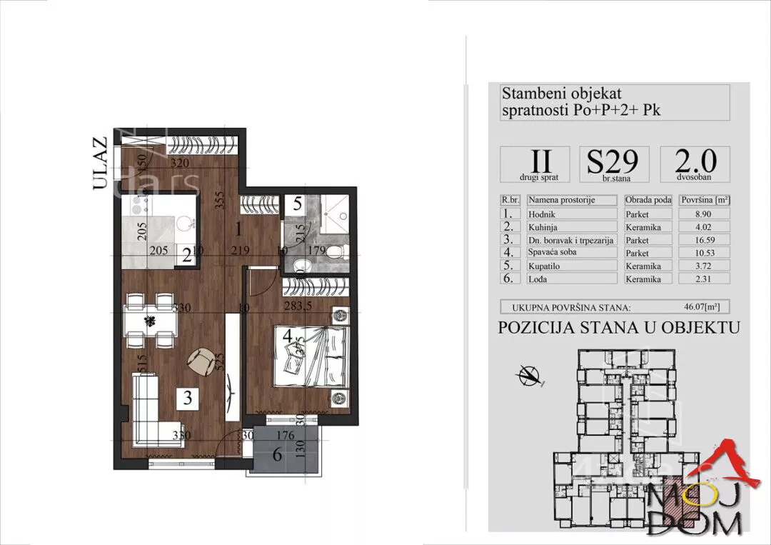 Dvosoban stan | 4zida