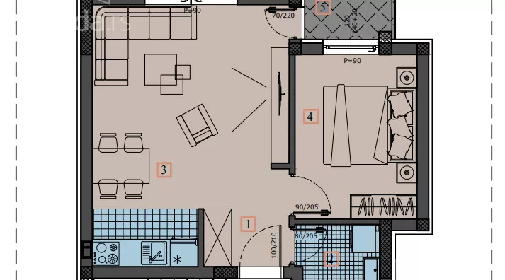 Jednoiposoban stan | 4zida