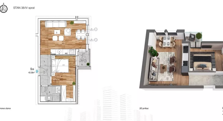 Dvosoban stan | 4zida