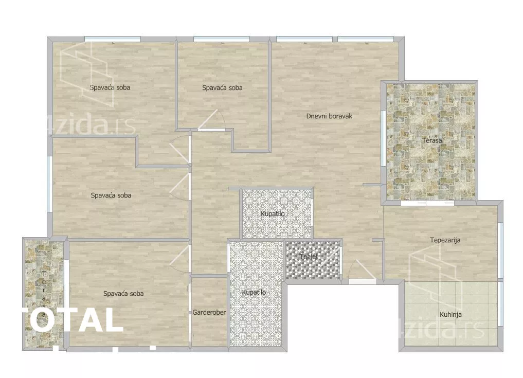 Četvoroiposoban stan | 4zida