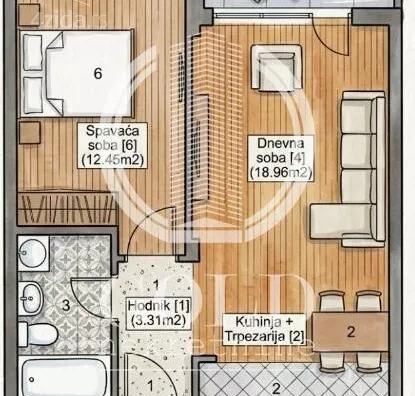 Dvosoban stan | 4zida