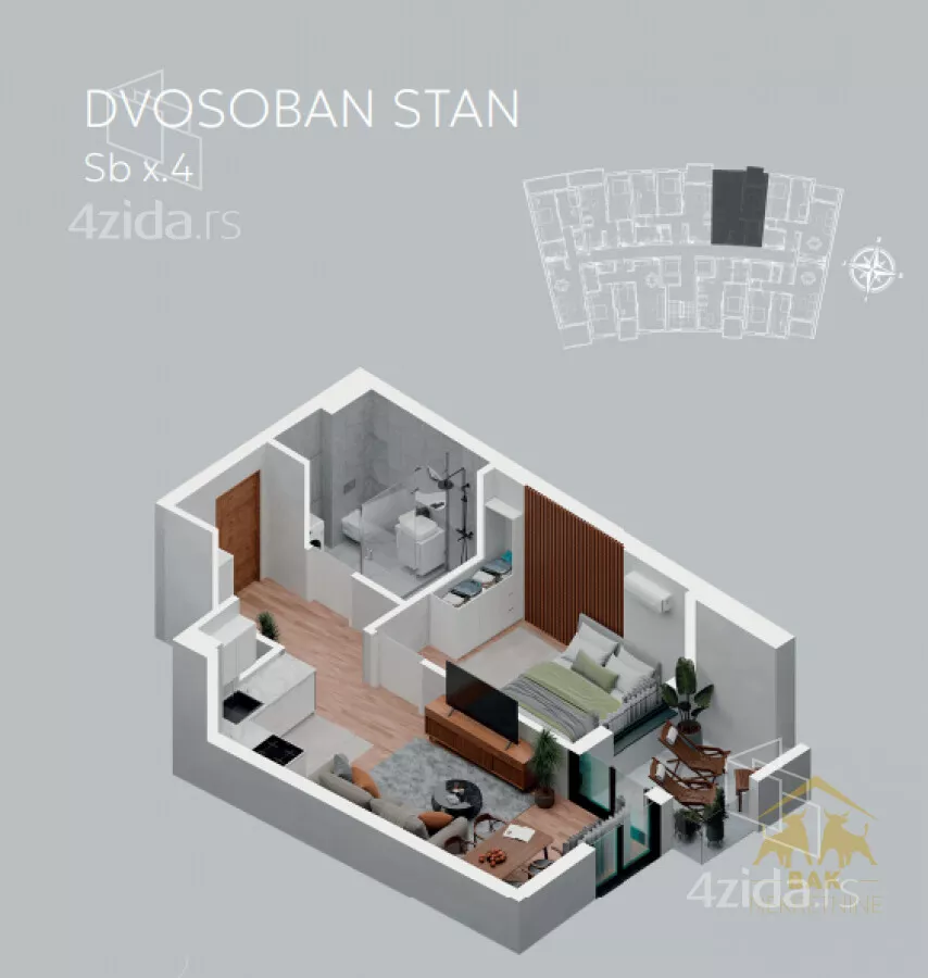 Dvosoban stan | 4zida